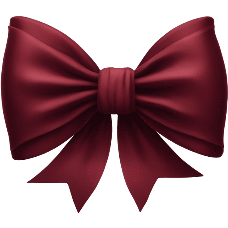 Dark velvet red bow emoji