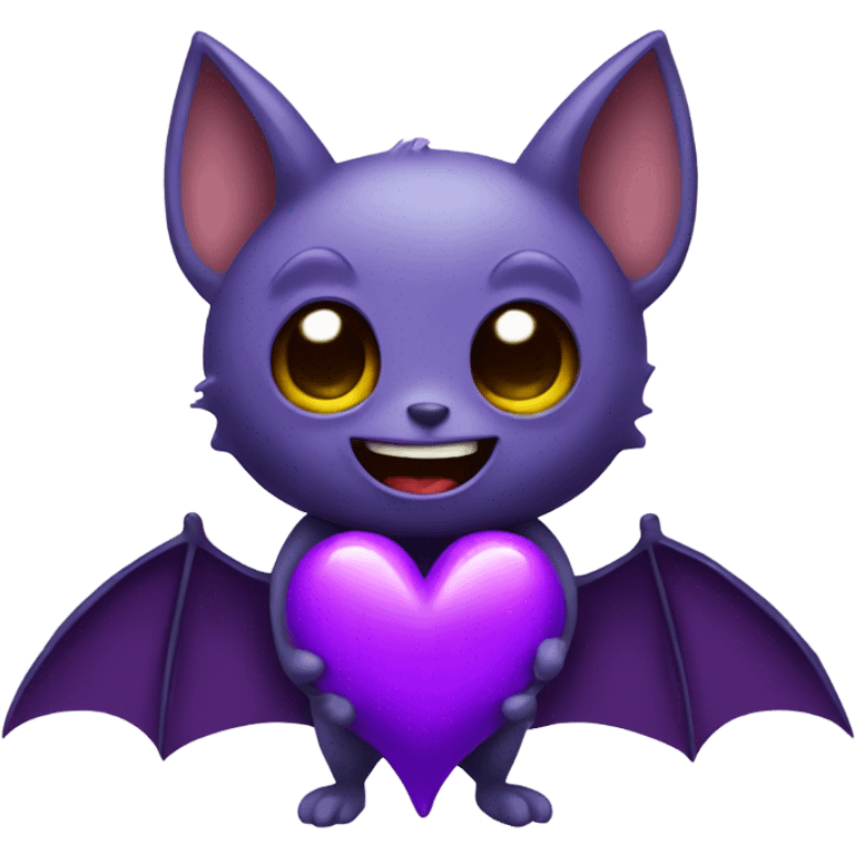 Bat holding a Purple Heart  emoji