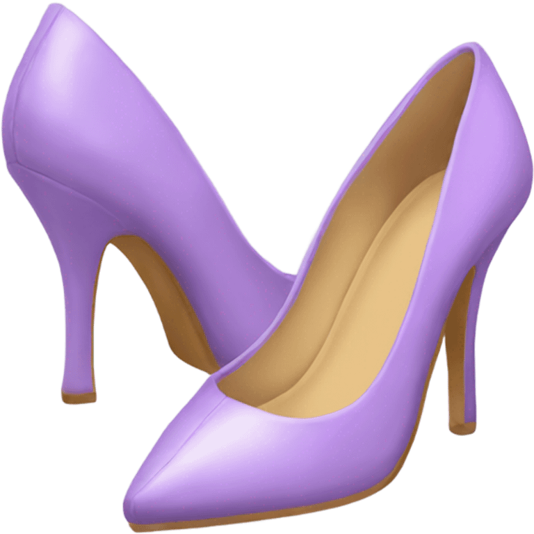 light purple pointed toe shoes emoji