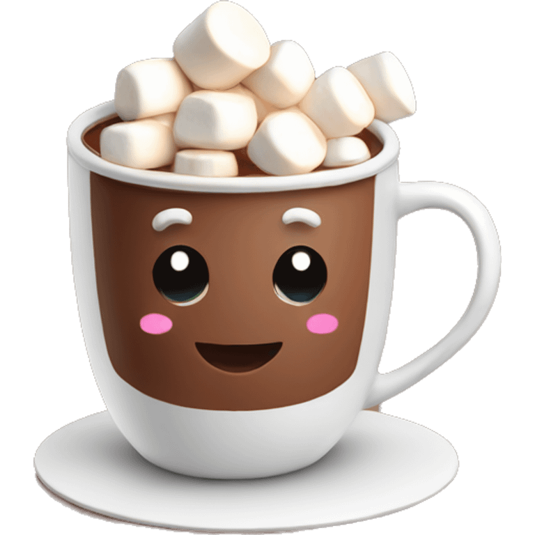 hot chocolate with marshmallows  emoji