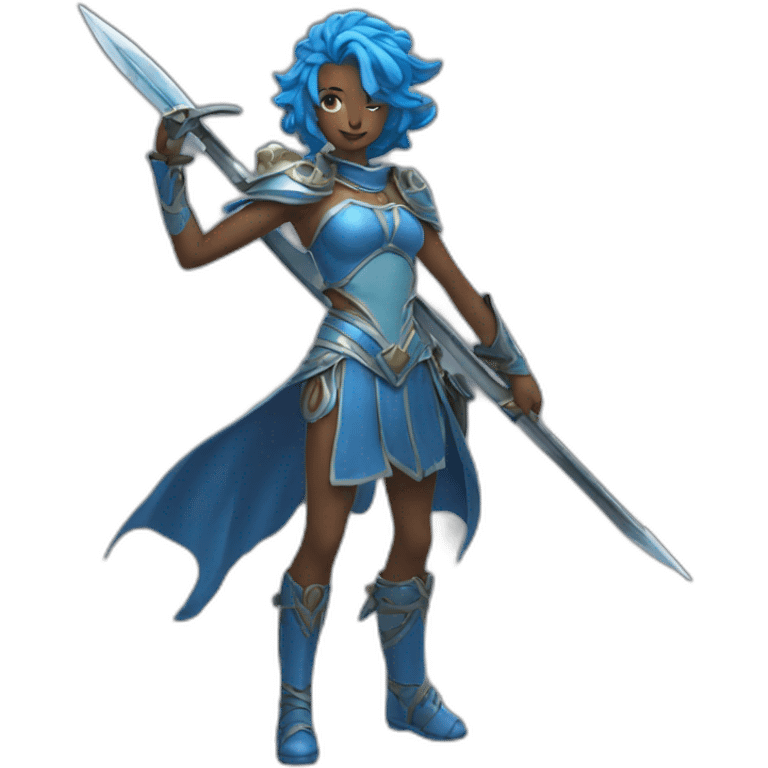 sexy blue air genasi emoji