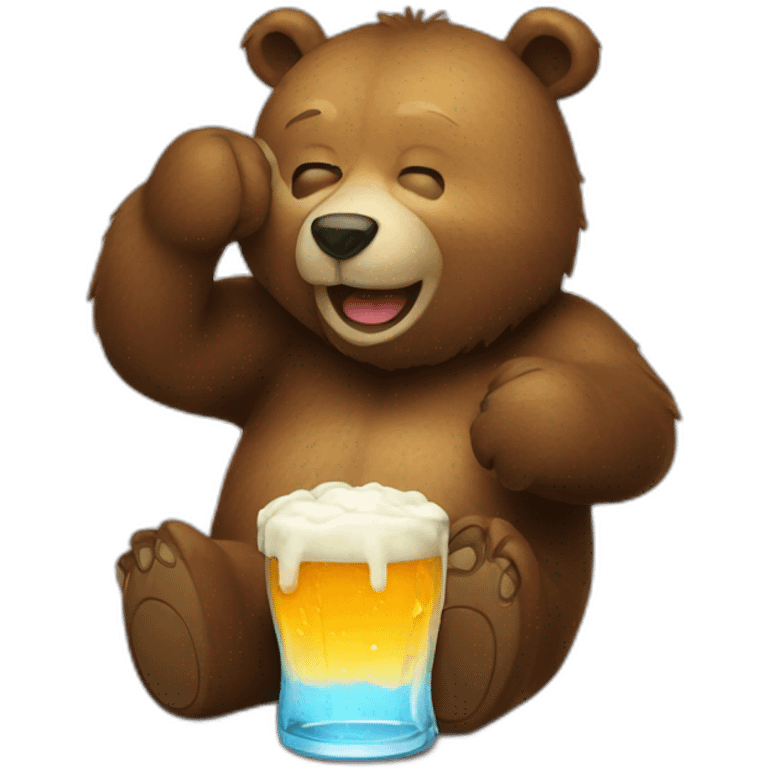 drunk bear emoji