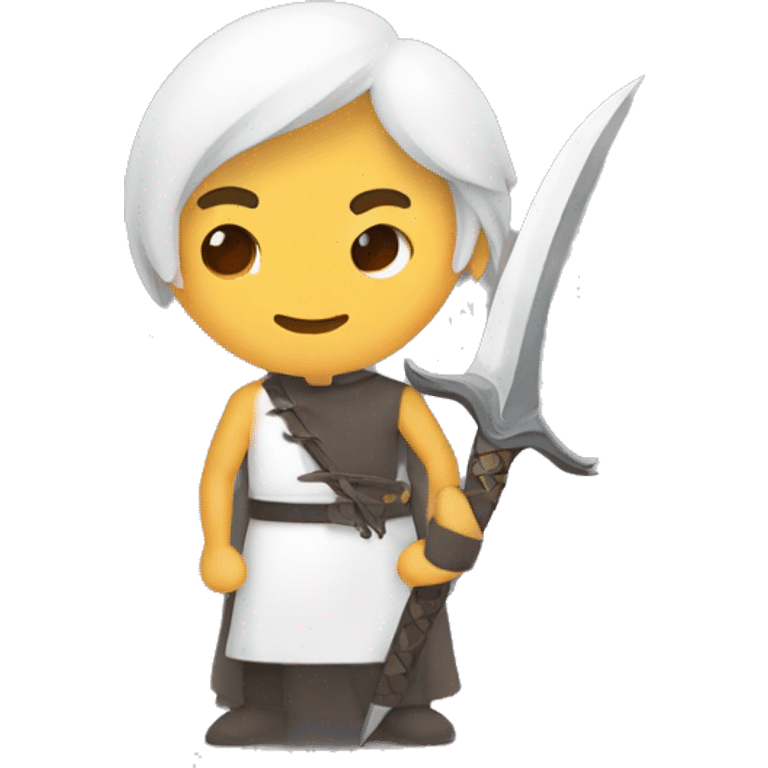 Uma espada quebrada ao meio, minimalista emoji