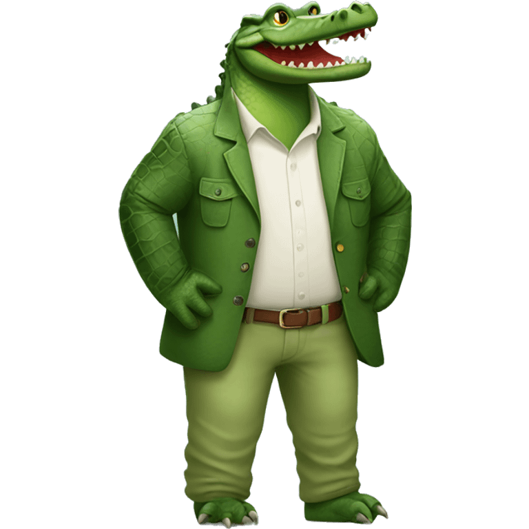 crocodile wearing pants emoji