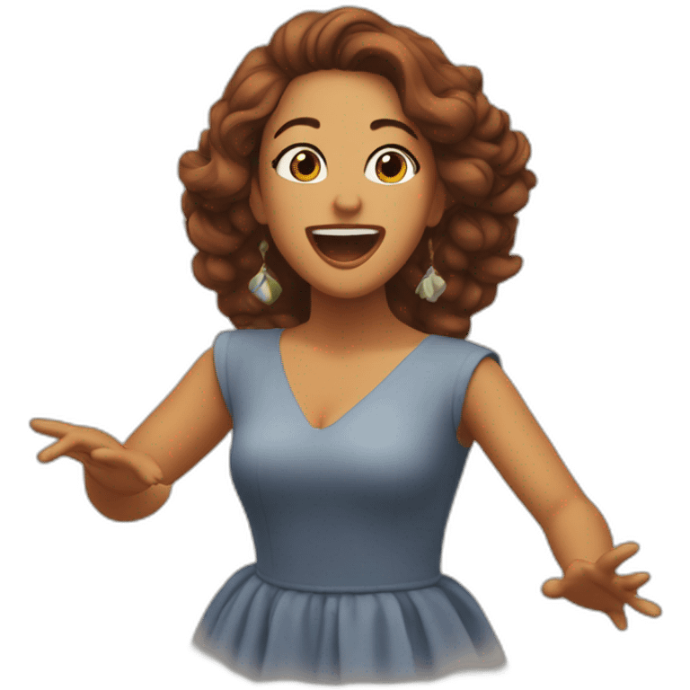 Luísa Sonza singing and dancing emoji