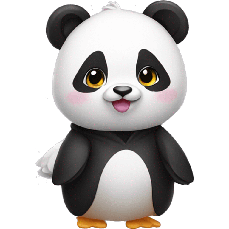  chibi Panda in a duck costume emoji