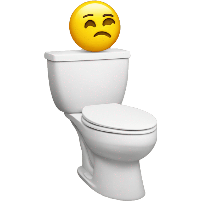 toilet with a head sticking out emoji