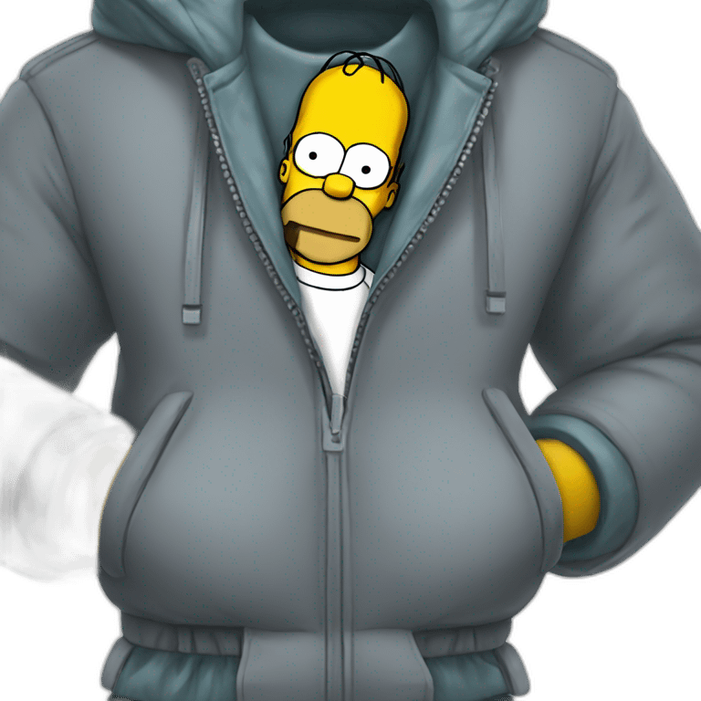 homer simpsons with jacket emoji