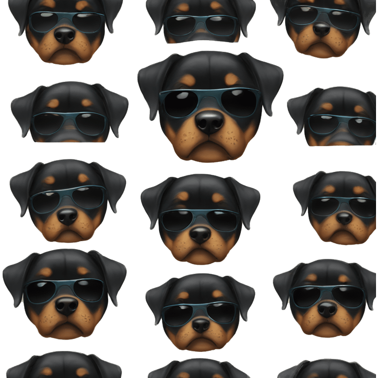 Rottweiler with sunglasses  emoji