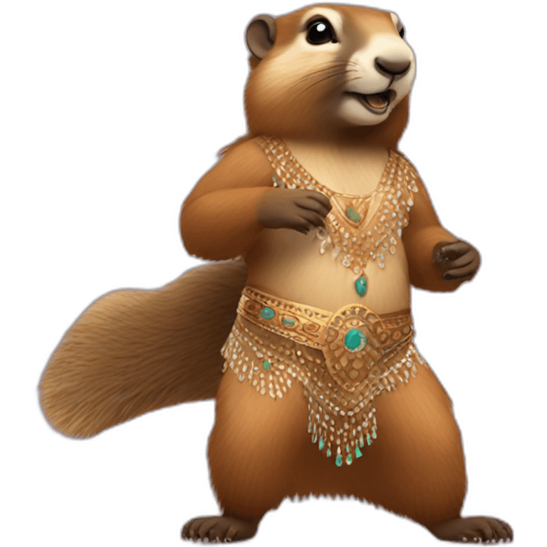 marmot doing belly dance emoji