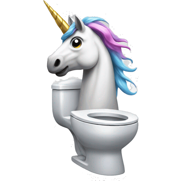 Unicorn on the toilet  emoji