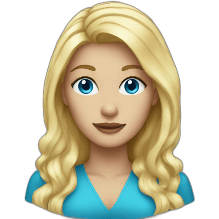 Blonde Woman with Blue eyes emoji