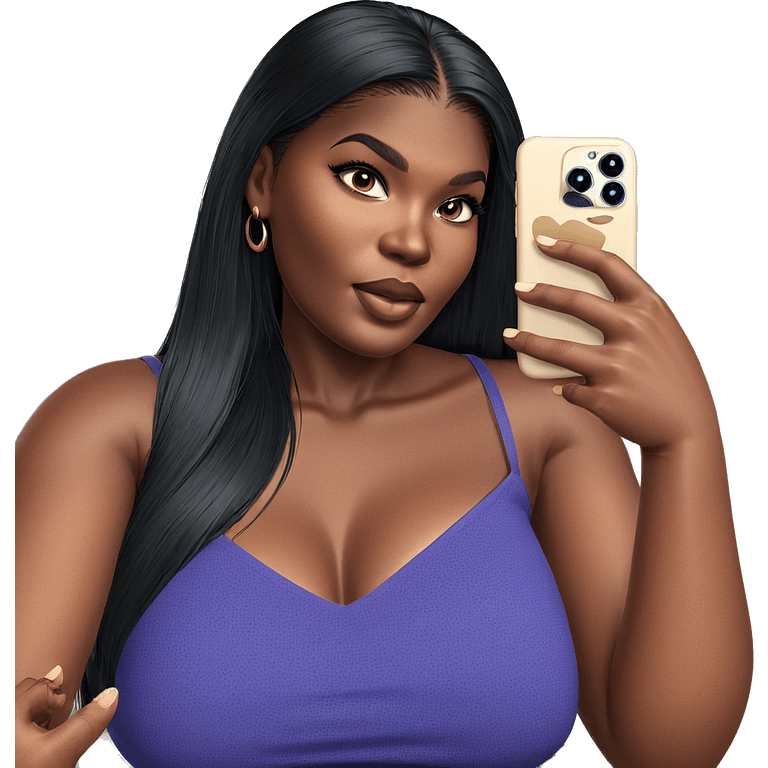 selfie of dark-skinned beauty emoji