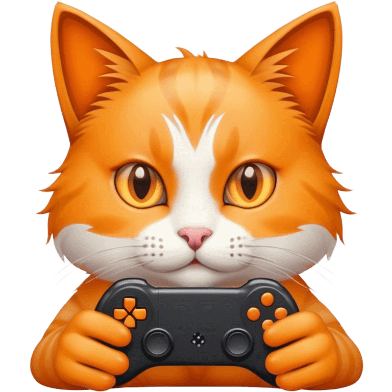 Cat play videogaming emoji