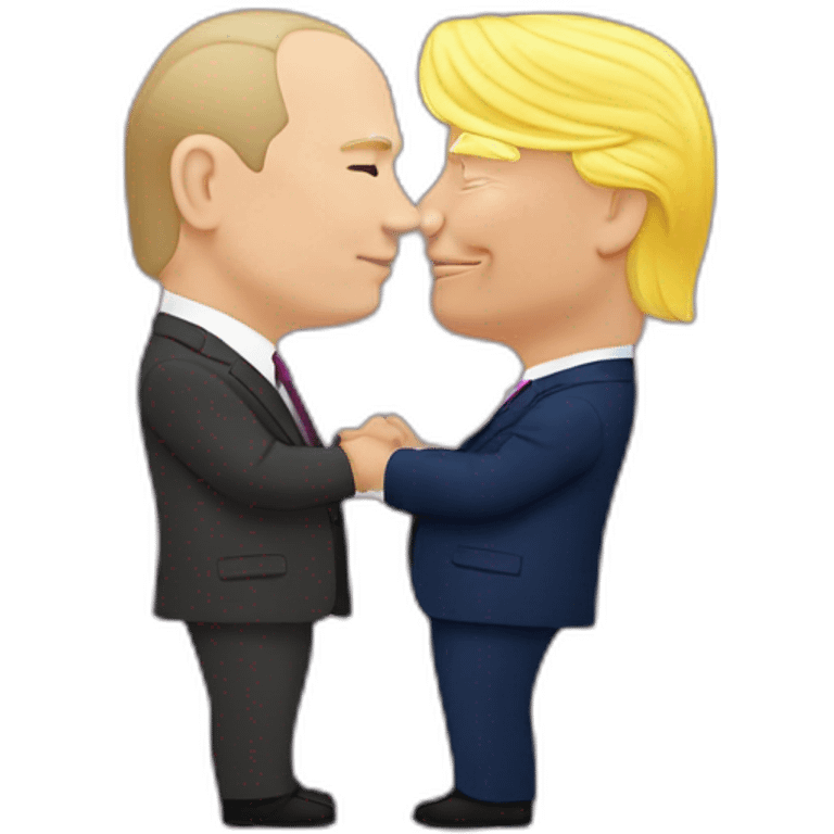 trump-and-putin-kissing,-lgbtq+ friendly, positivity, inclusiveness emoji