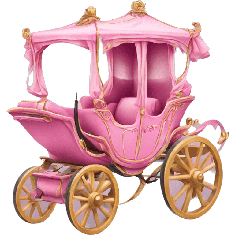 Pink horse drawn carriage  emoji