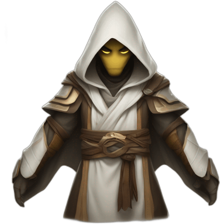 hooded jedi folding arms in world of warcraft emoji