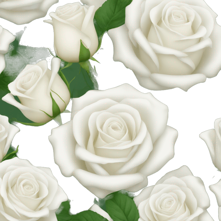 white roses emoji