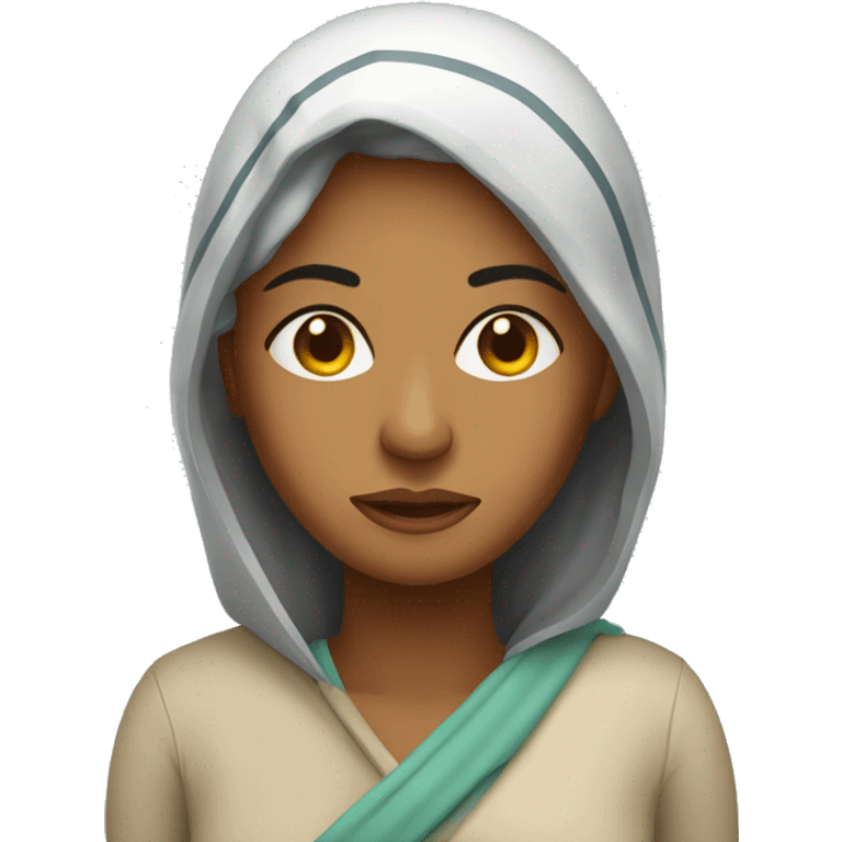 Indian Woman sick with the flu emoji