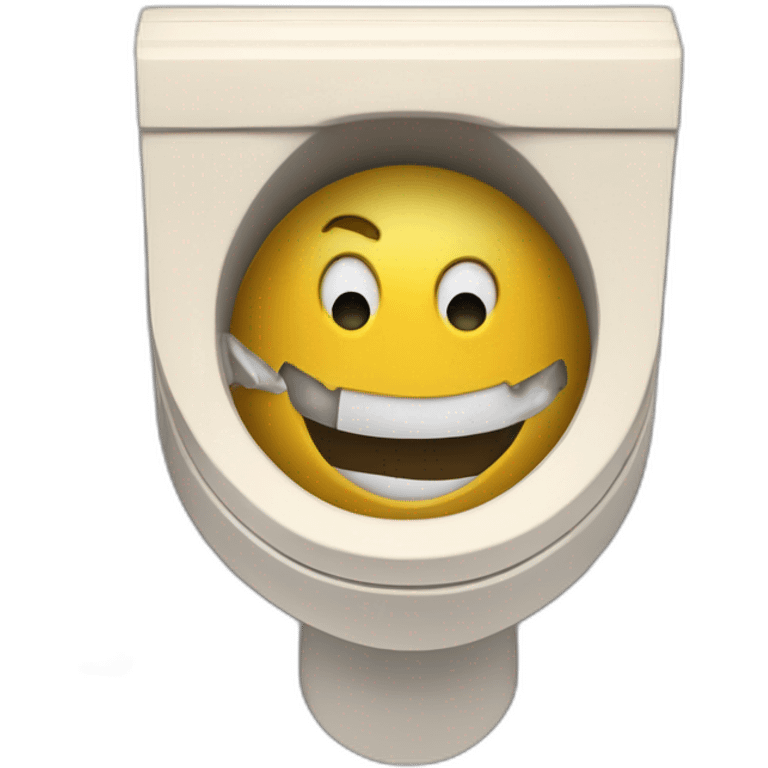 (disembodied head inside toilet bowl) (skibidi toilet) (skibidi 1 meme) emoji