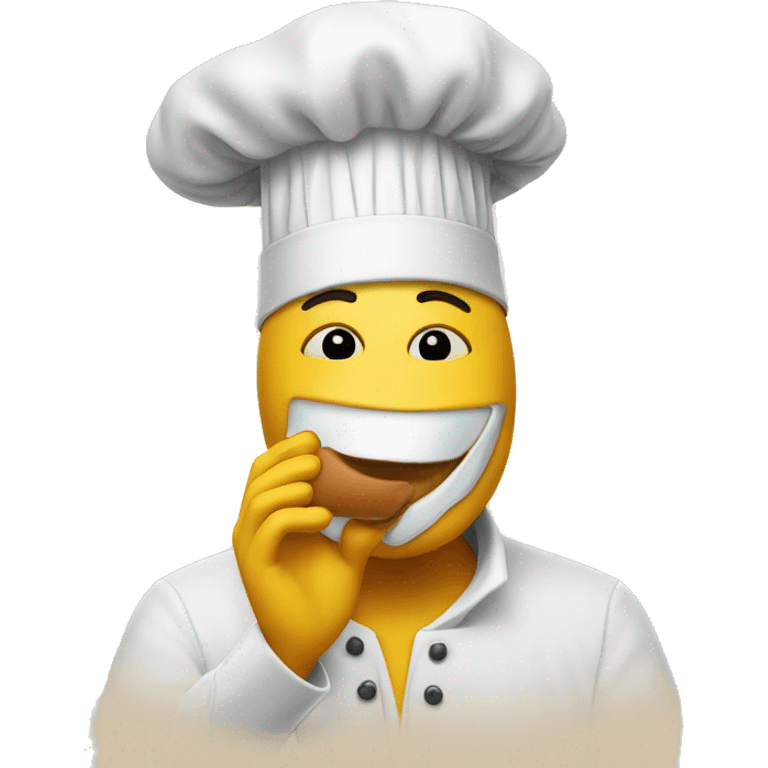 emoji blowing kiss with a chef’s hat  emoji