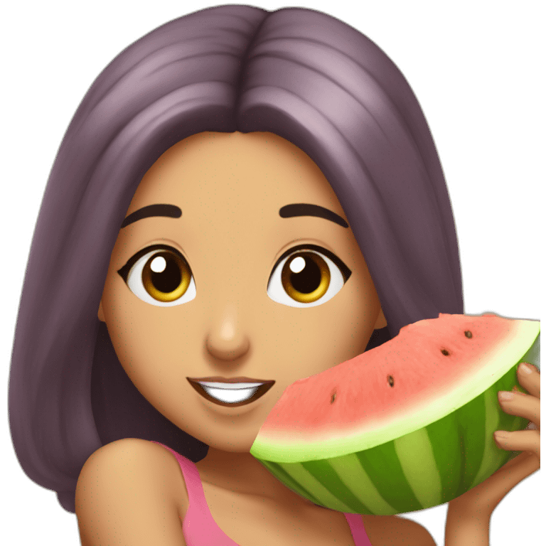 ariana grande eating a big melon emoji