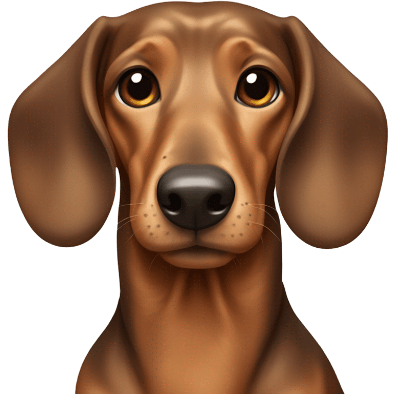 Clear brown Dachshund  emoji