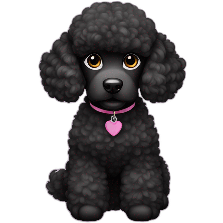 Poodle black emoji