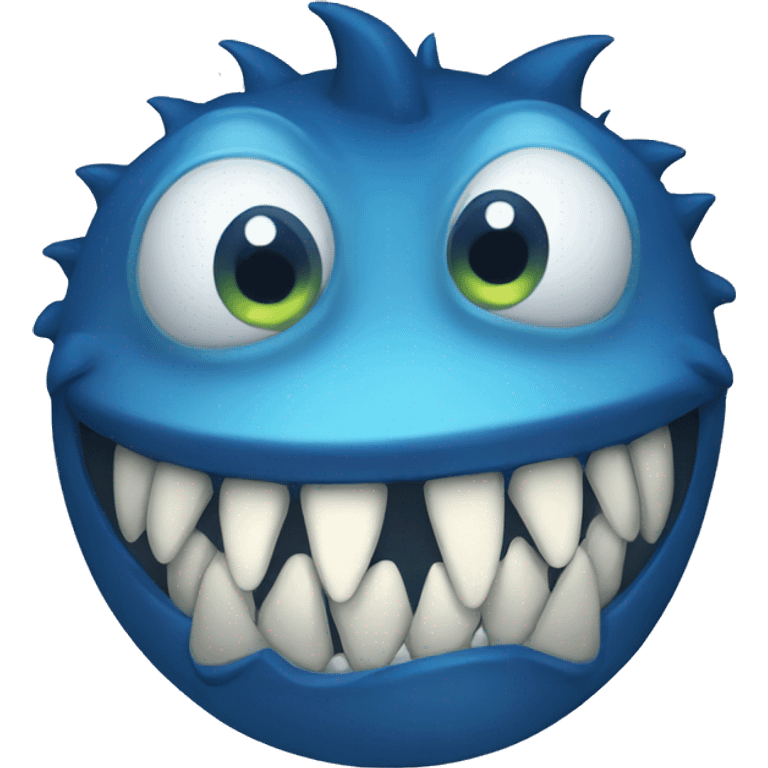 blue monster big teeth emoji