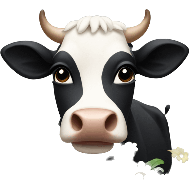 Flowers that look like cows emoji