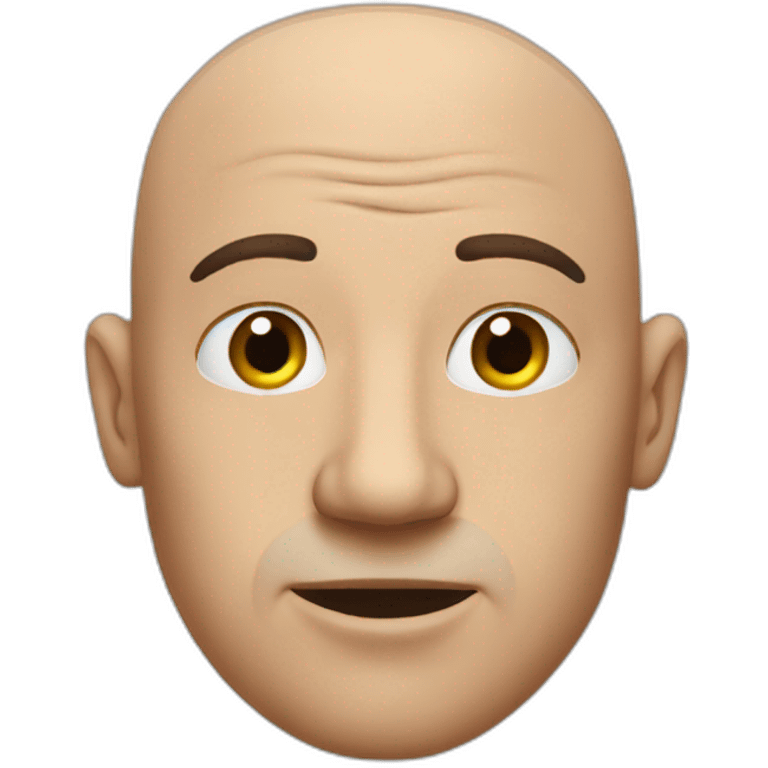 Bald man with big nose emoji