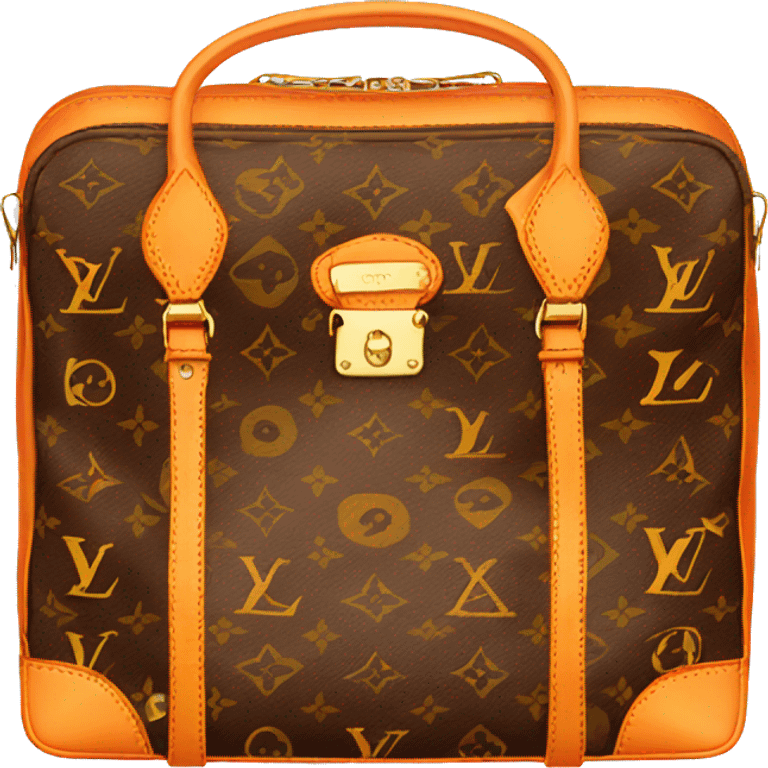 Louis Vuitton bag orange emoji