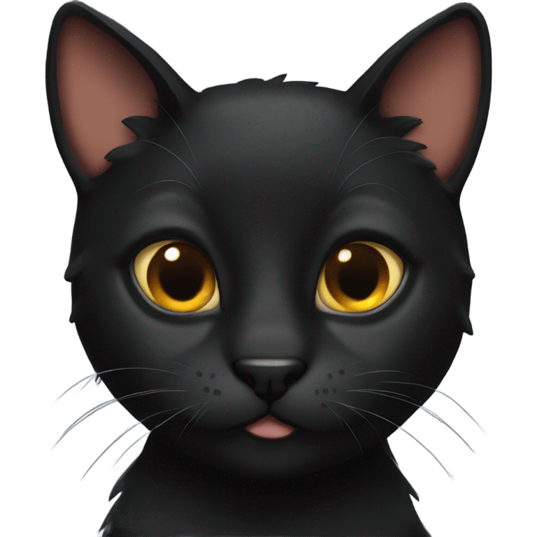 Black fury cat emoji