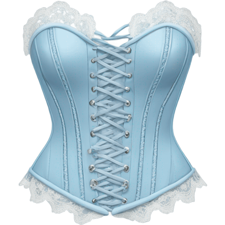 light blue corset top emoji