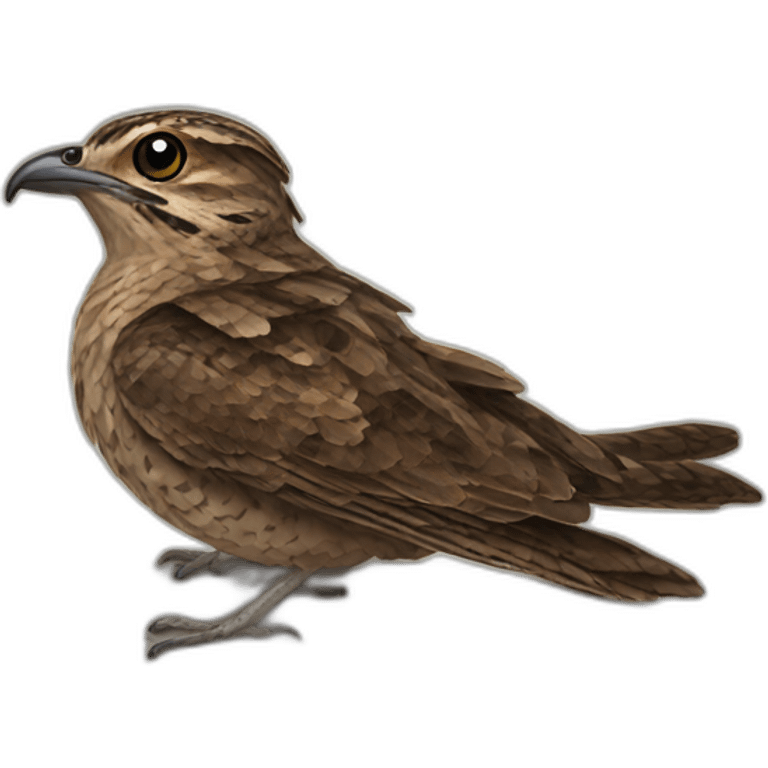 A nightjar on the floor emoji