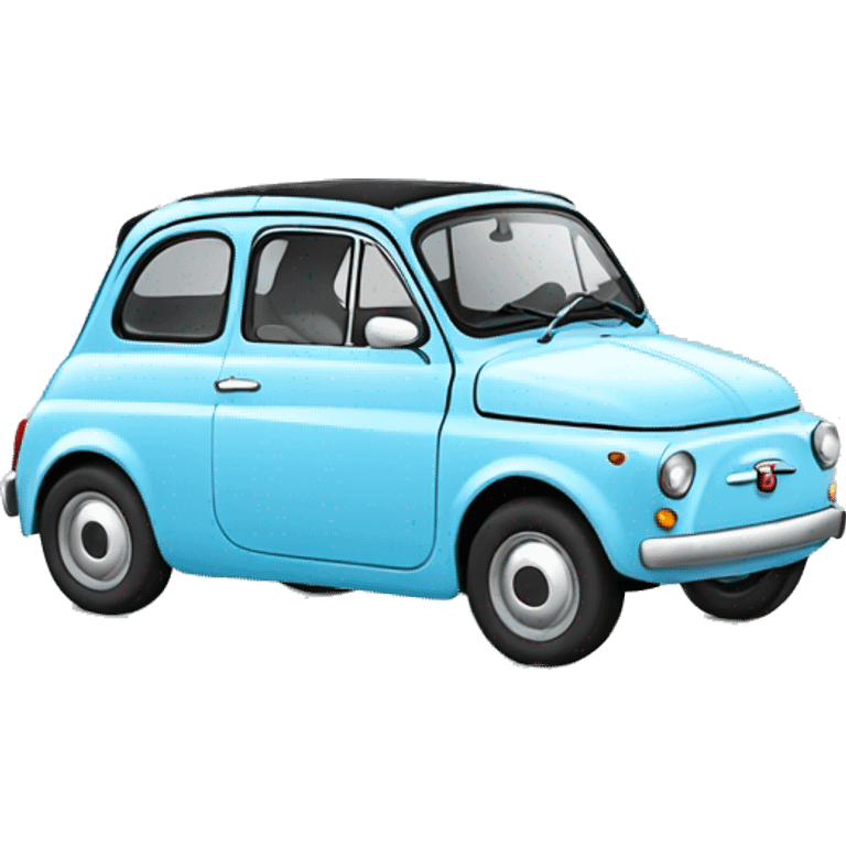 Fiat 500 baby blue car  emoji