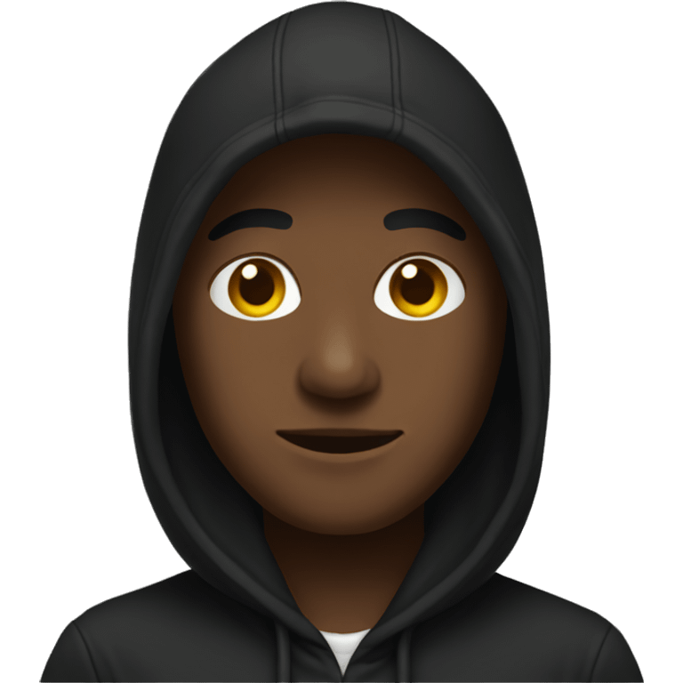 black hoodie emoji