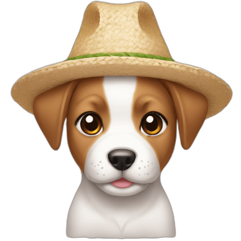 rice hat puppy emoji