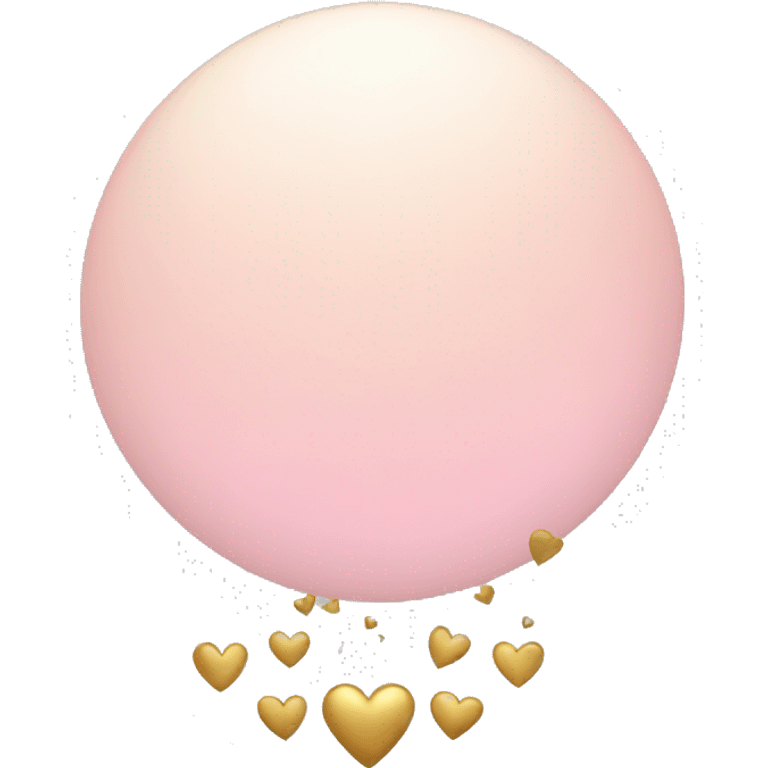 Light pink moon and gold heart  emoji