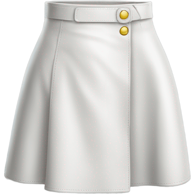 White High waisted leather skirt isolated emoji