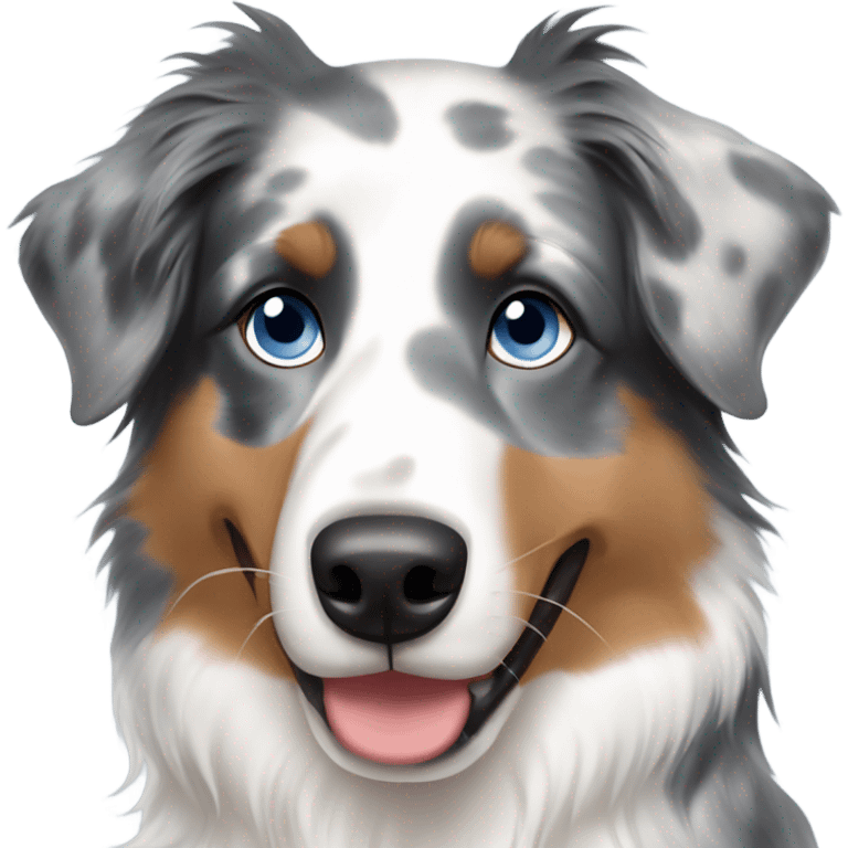 Australian shepherd blue Merle with one blue eye emoji