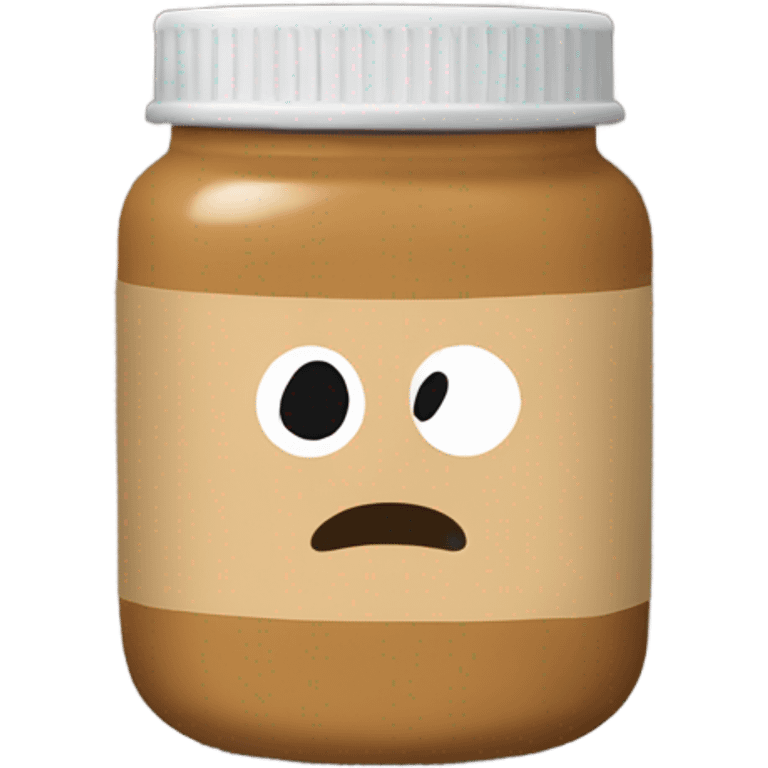 peanut butter jar no face simple plain emoji