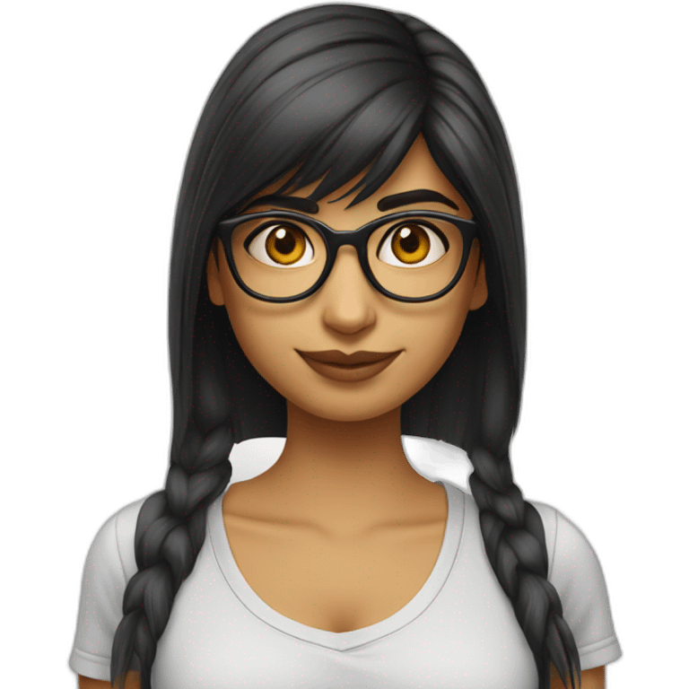 Mia Khalifa habillé emoji