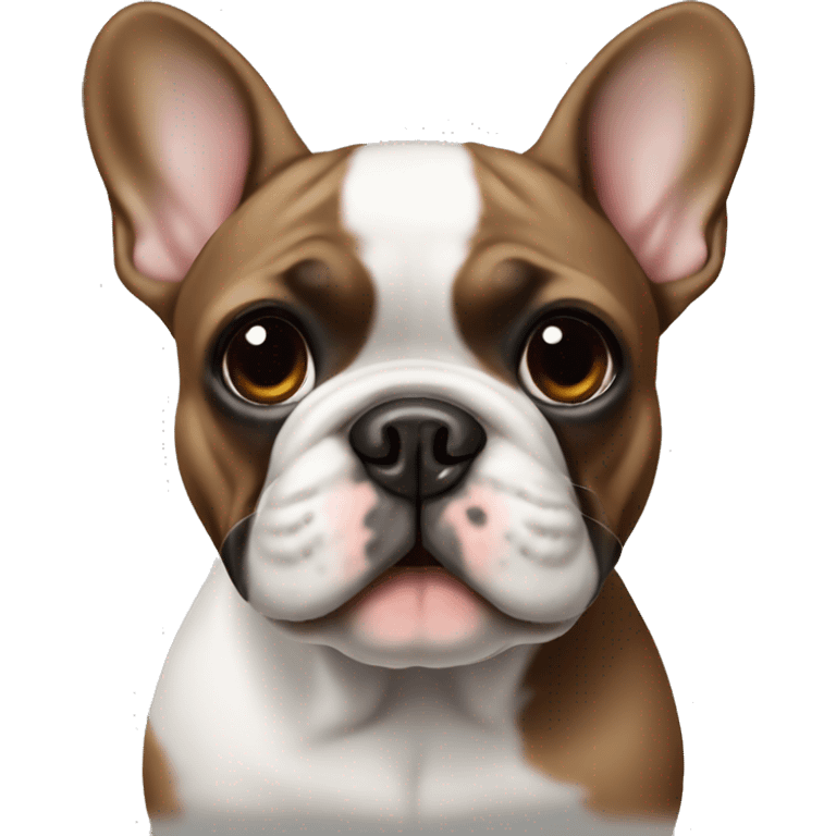 French Bulldog brown-white-black emoji