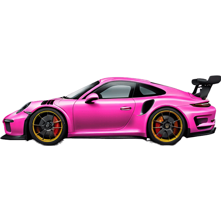 A bright pink Porsche 911 gt 3 rs emoji