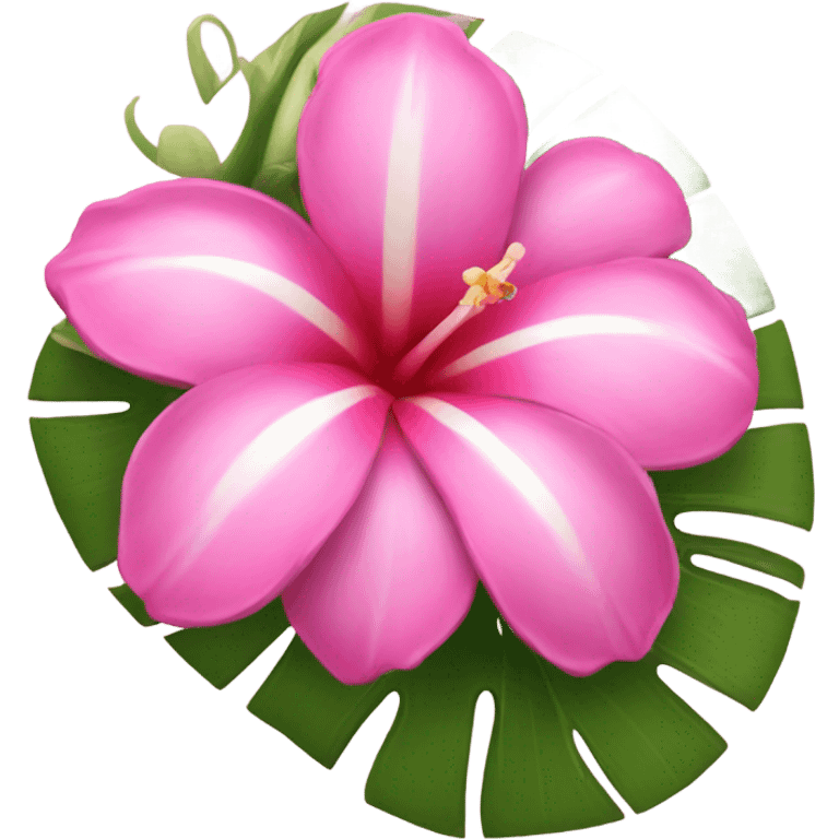 pink tropical flower emoji