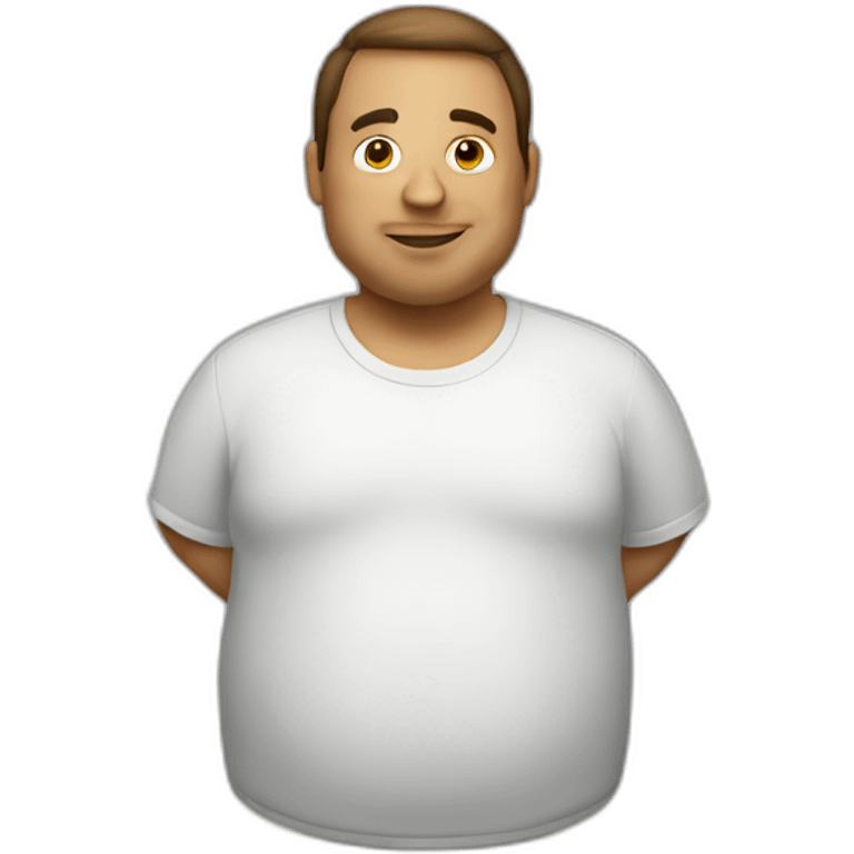 Rotund far white man emoji