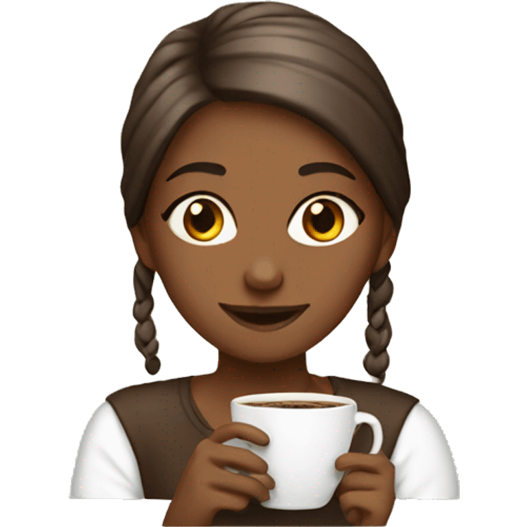 Girl coffee emoji