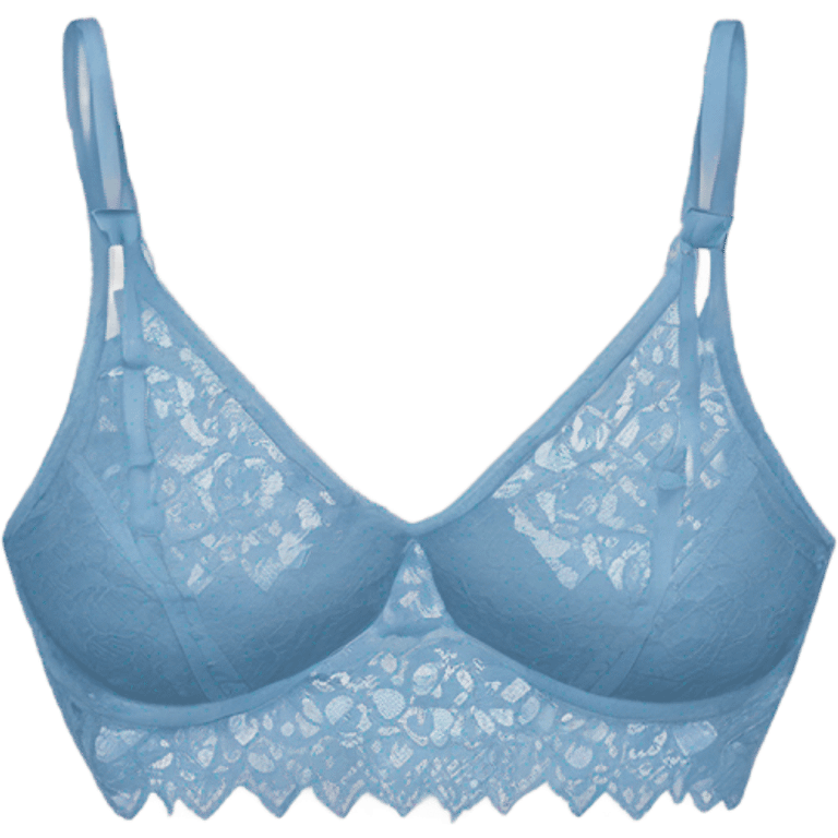 blue lace bralette emoji