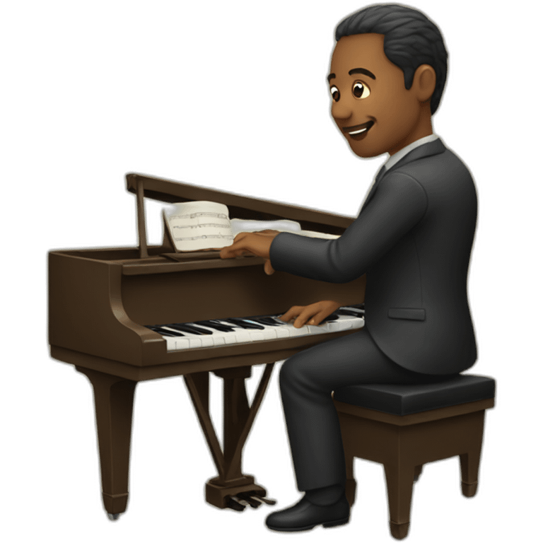 a man playing the piano emoji